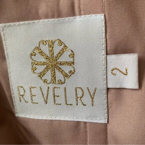 Reverly Blush Tulle Illusion Neckline Evening Gown - Picture 12 of 13